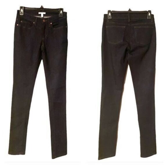 Eileen Fisher Womens Organic Cotton Skinny Jeans Dark Wash‎ Size 0 Mid-Rise - Picture 1 of 7